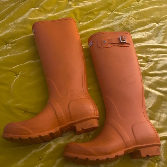 Hunter Tall Rain Boots Marigold Orange - Picture 10 of 10